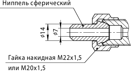 Ниппель М20С, Ниппель М22